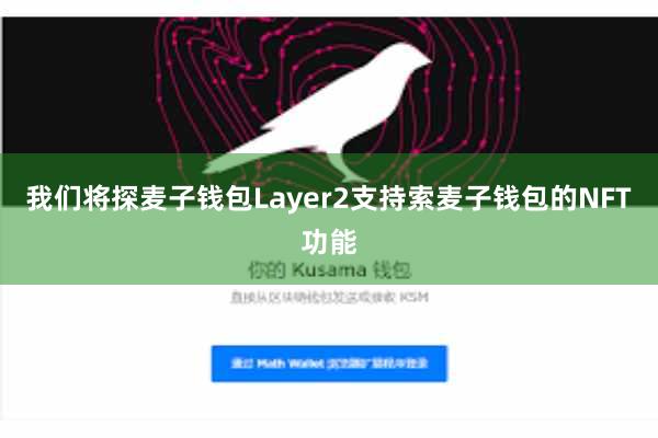 我们将探麦子钱包Layer2支持索麦子钱包的NFT功能