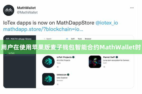 用户在使用苹果版麦子钱包智能合约MathWallet时